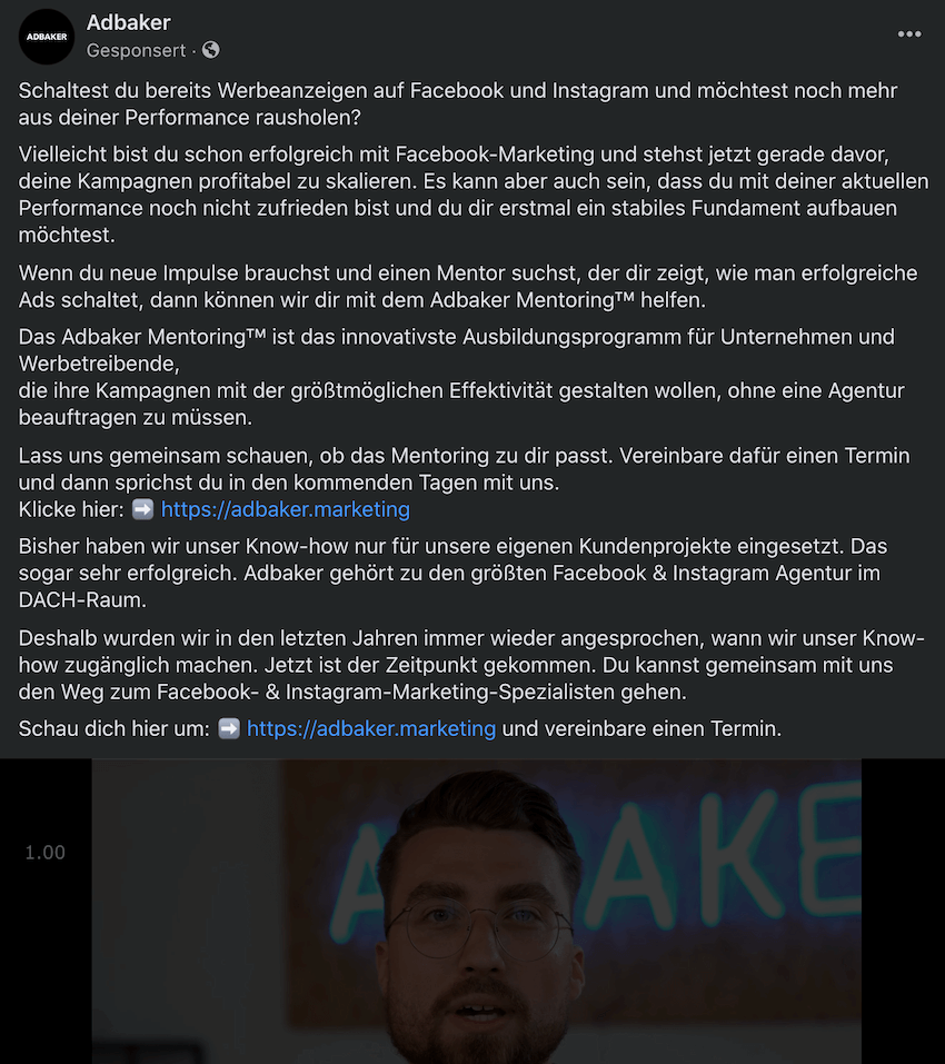 Werbeanzeige nach AIDA Prinzip