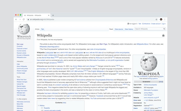 Ein Backlink von Wikipedia wäre klasse