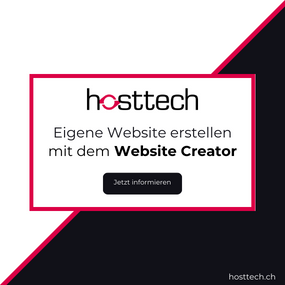 Website erstellen mit dem WebsiteCreator von Hosttech